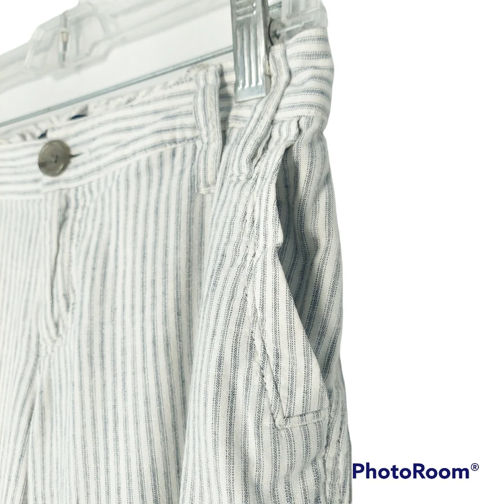 Banana Republic Striped Linen + Cotton Blend Pants